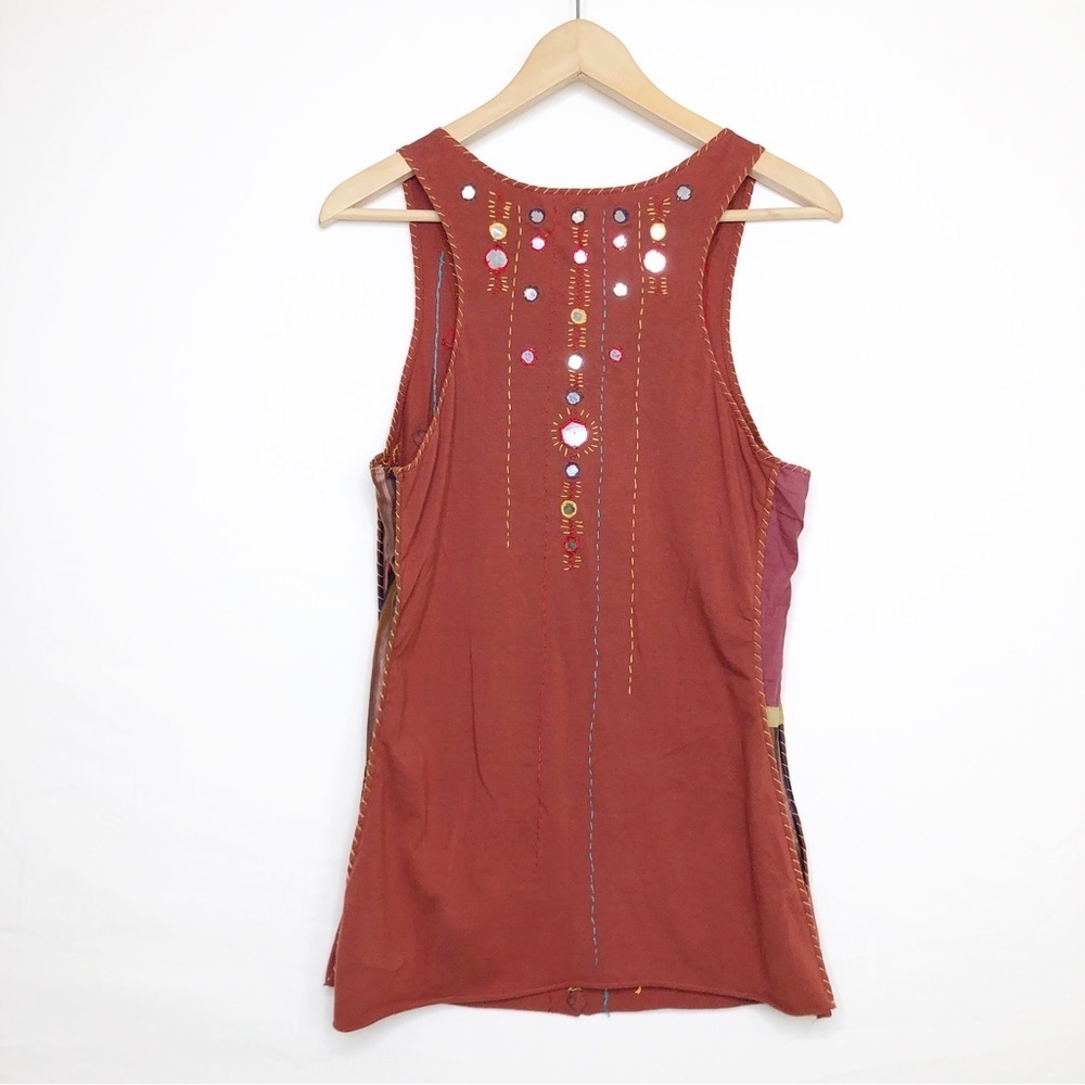 A Common Thread Boho Embroidered Embellished Tank… - image 6